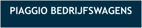 PIAGGIO BEDRIJFSWAGENS